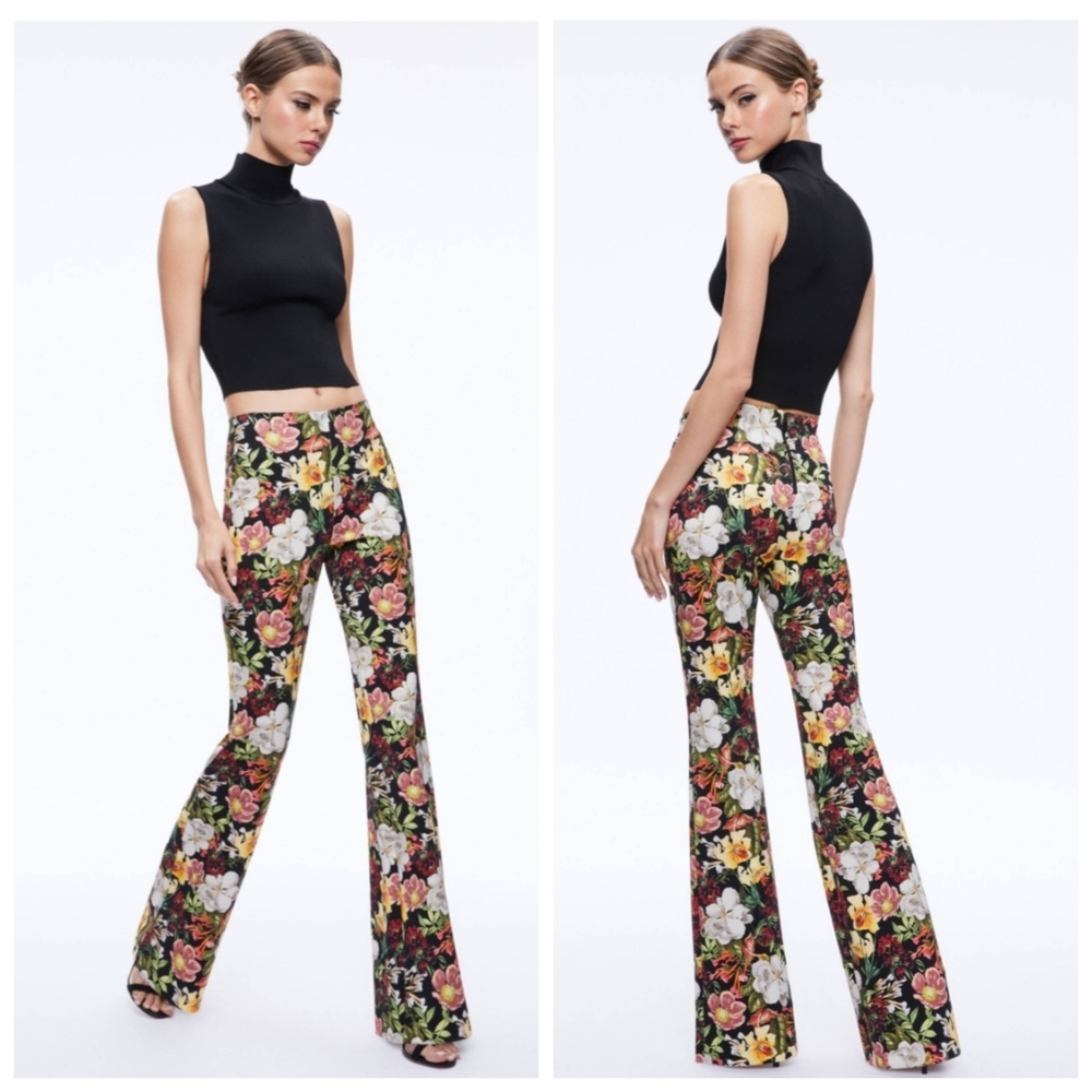 Alice + Olivia Brynlee Bootcut Pant Size 6 - Picture 3 of 15